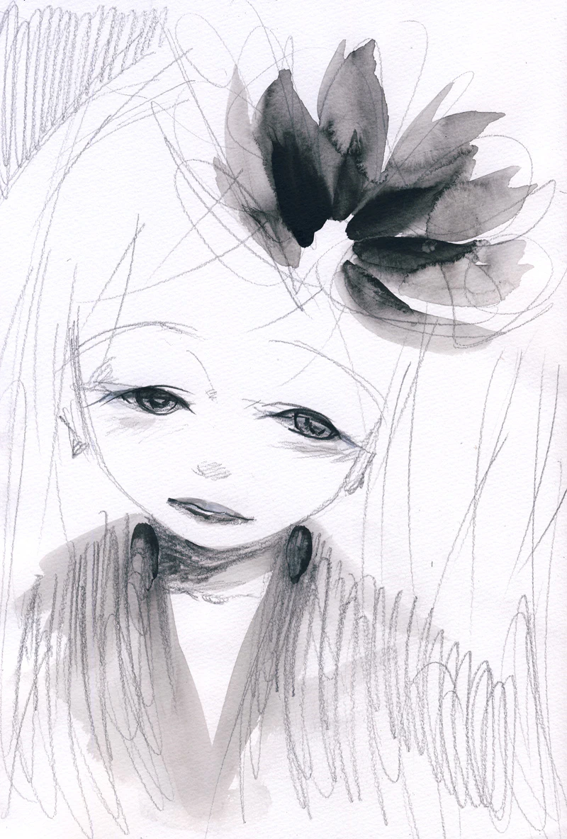 黒白・花人