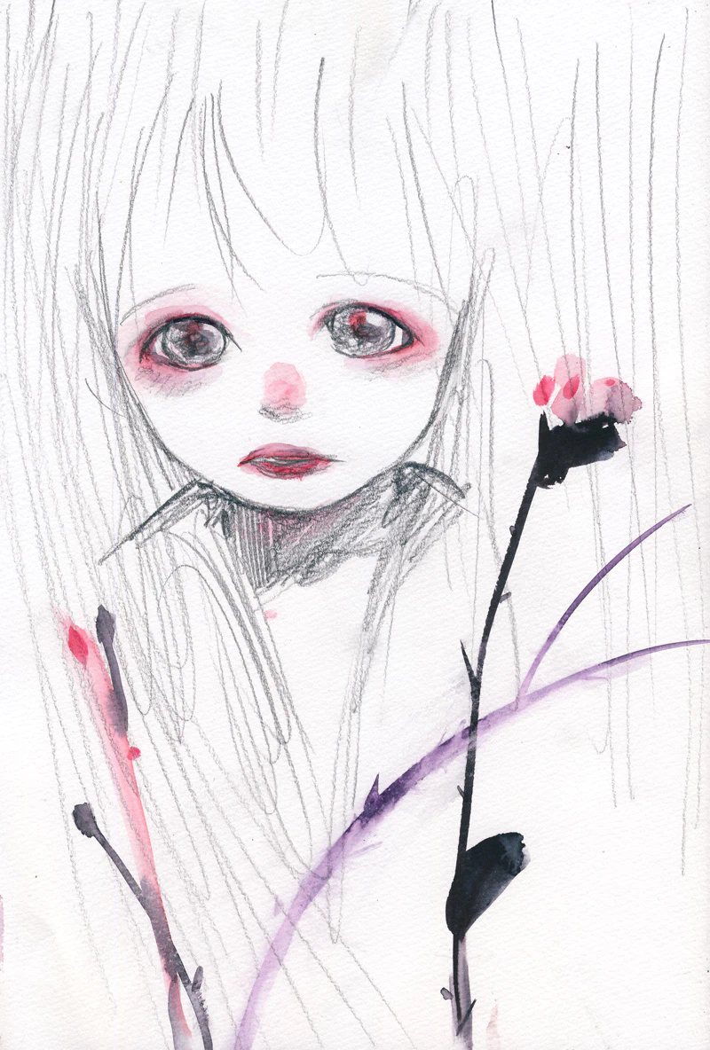 黒白・花人