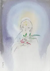 南天と如来のイメージ画像