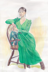 緑のスカートのイメージ画像